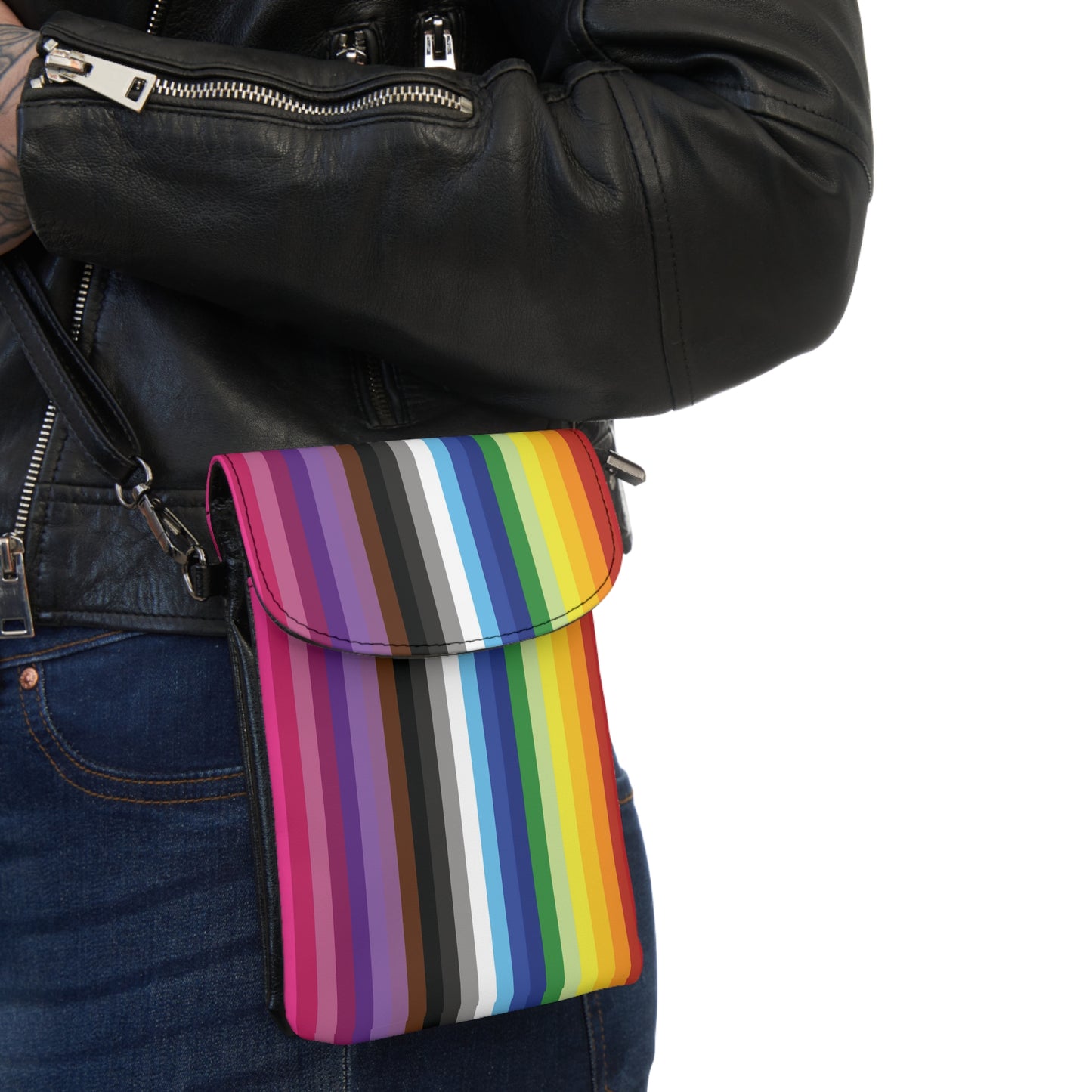 Rainbow Stripes - Pride - Small Cell Phone Wallet