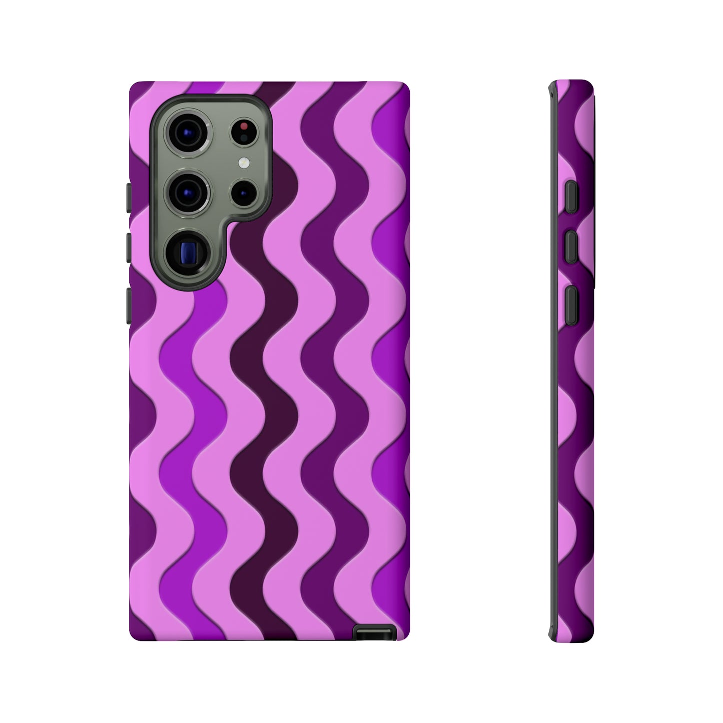 Vertical retro wavy purple and pink - Tough Cases