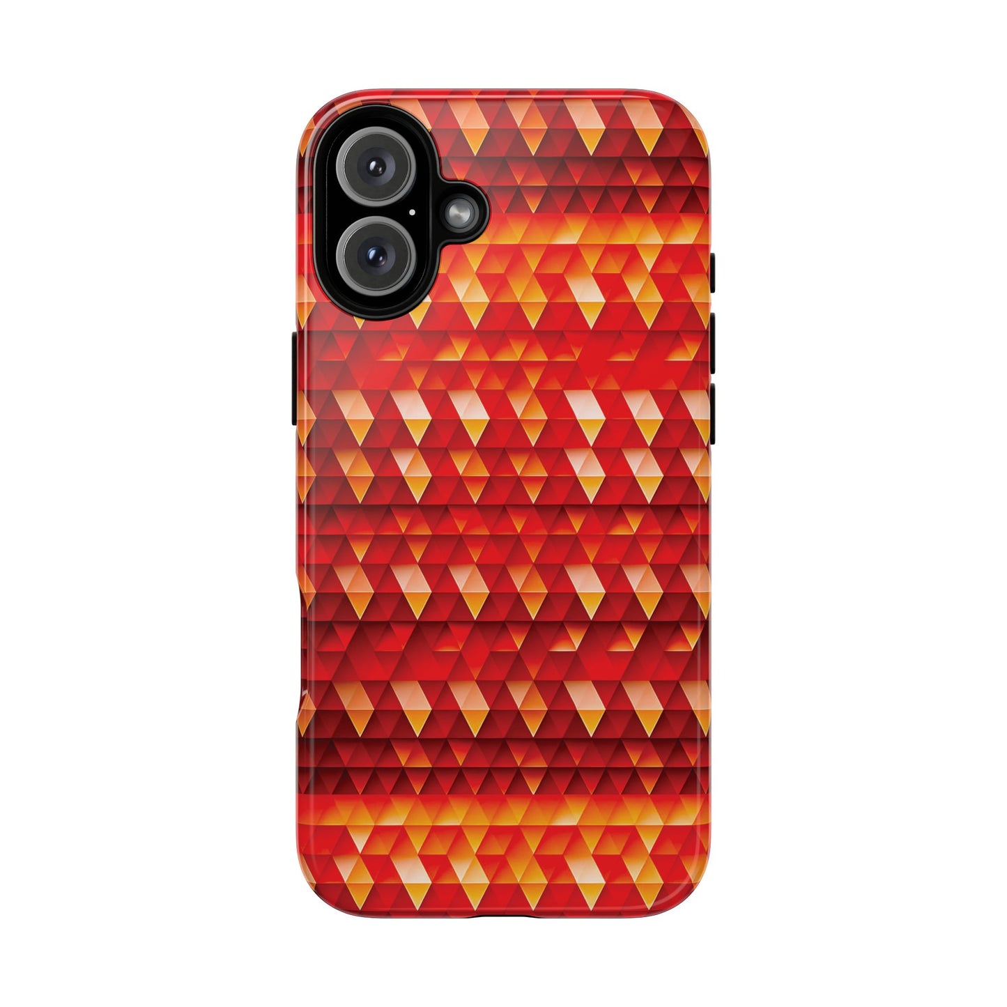 Geometric Flame - Red Triangles - Boston University Red d00000 - Tough Cases