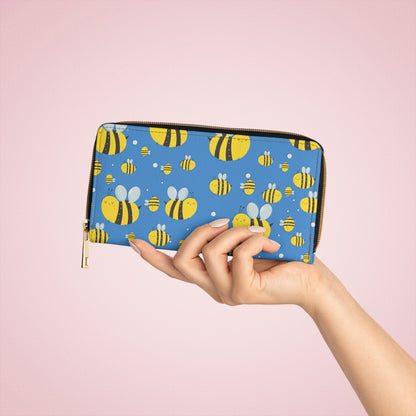 Lots of Bees - Blue 139aff - Zipper Wallet