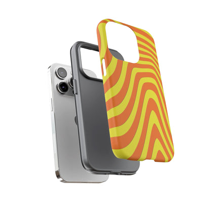 Retro wavy - Yellow and Orange - Tough Cases