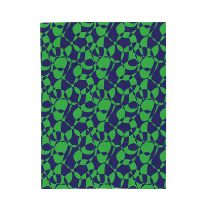 Sapphire Swirl - Lime Green - Velveteen Plush Blanket