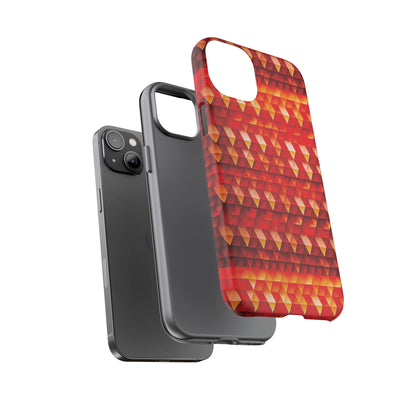 Geometric Flame - Red Triangles - Boston University Red d00000 - Tough Cases