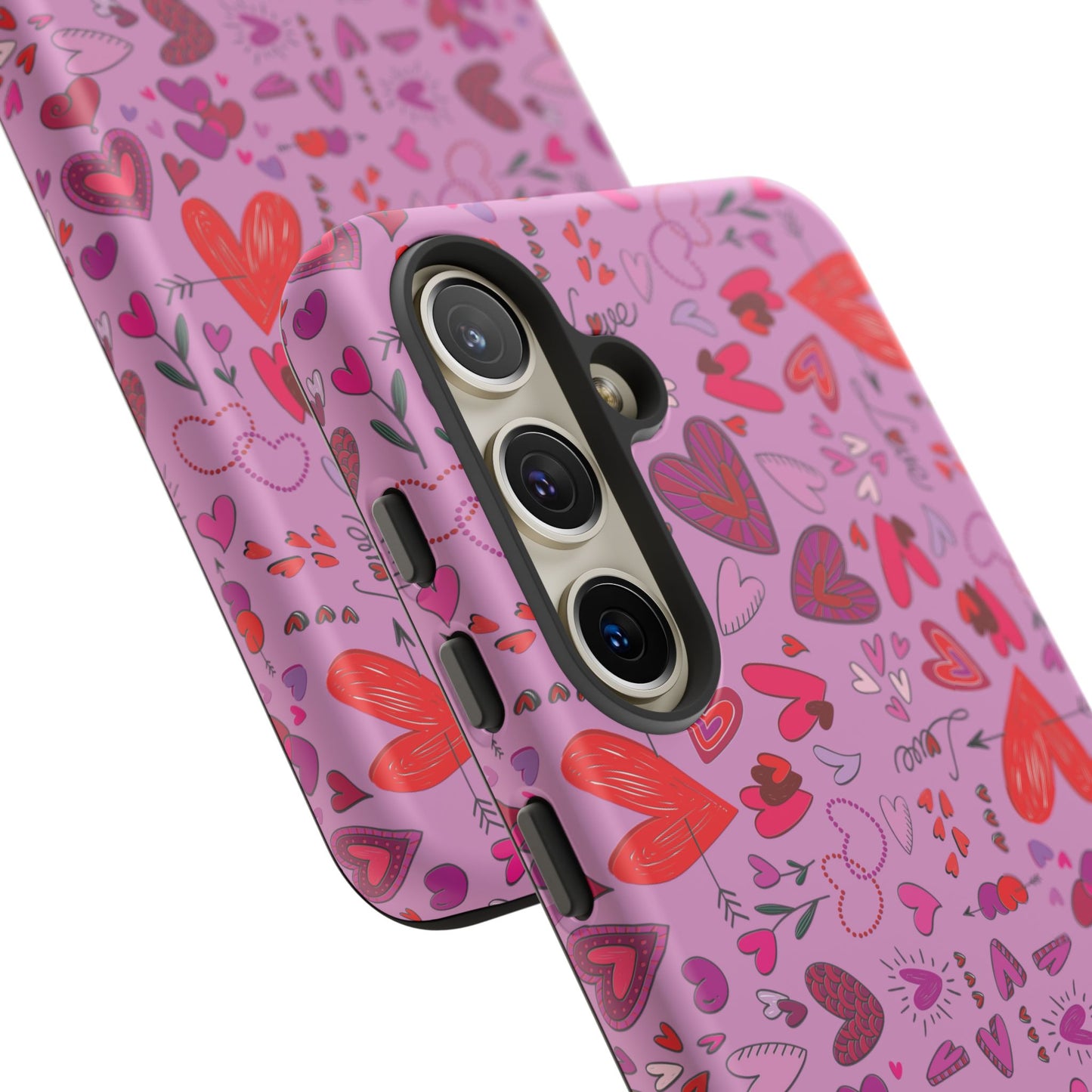 Heart Doodles - Fuschia Pink ff8eff - Tough Cases