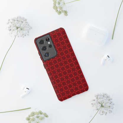 Vibrant Kaleidoscope - Black - Scarlet - Tough Cases