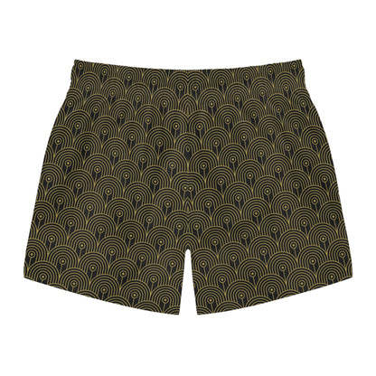 Art Deco 10 - Black 000000 - Swim Trunks