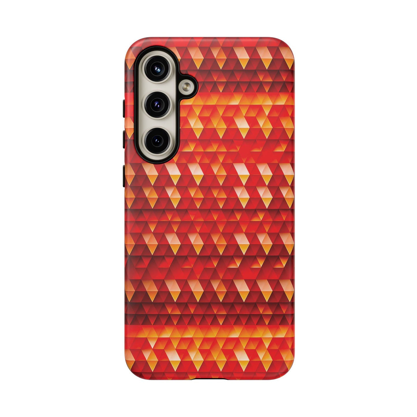 Geometric Flame - Red Triangles - Boston University Red d00000 - Tough Cases