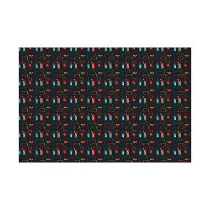 Gift Wrap Papers - Cocktail Time - Black