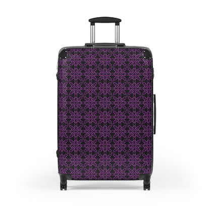 Vibrant Kaleidoscope - Purple - Black - Suitcases