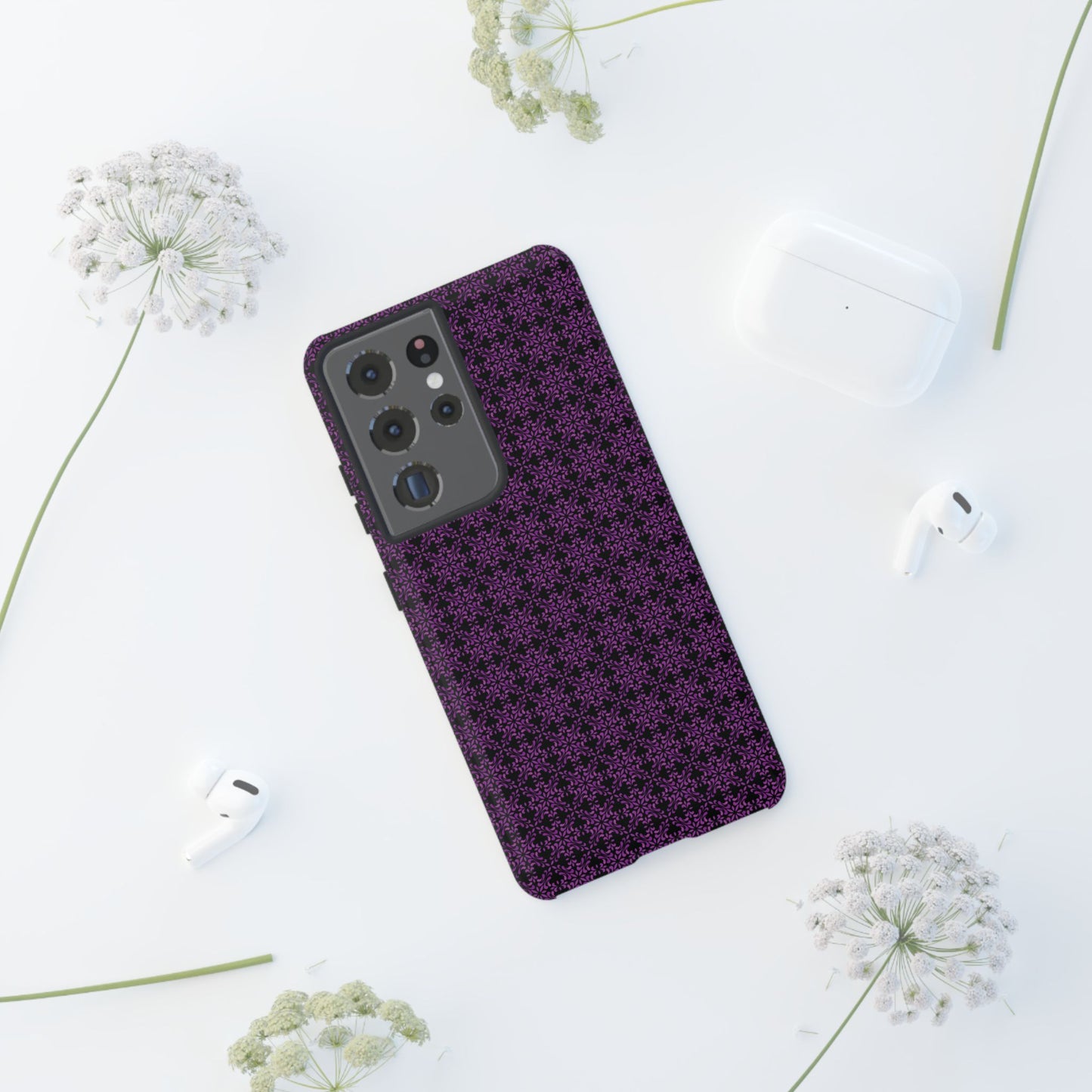 Vibrant Kaleidoscope - Purple - Black - Tough Cases