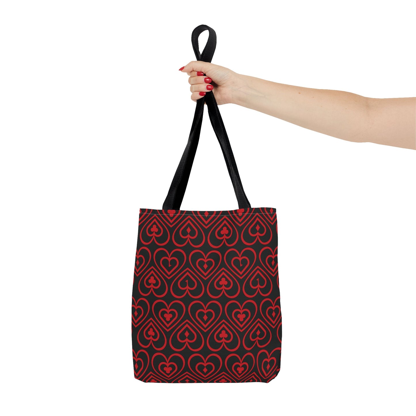 Ducks in the Deck - Red - Black 000000 - Tote Bag