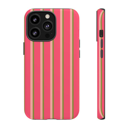 Pink and green stripes - Tough Cases