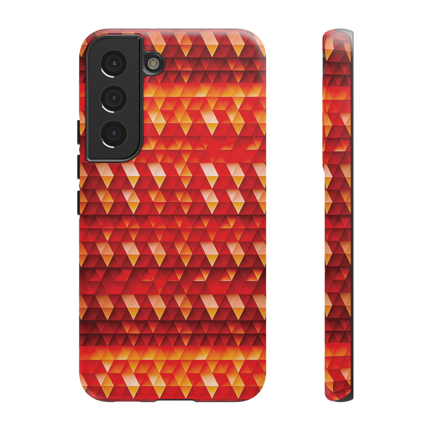 Geometric Flame - Red Triangles - Boston University Red d00000 - Tough Cases