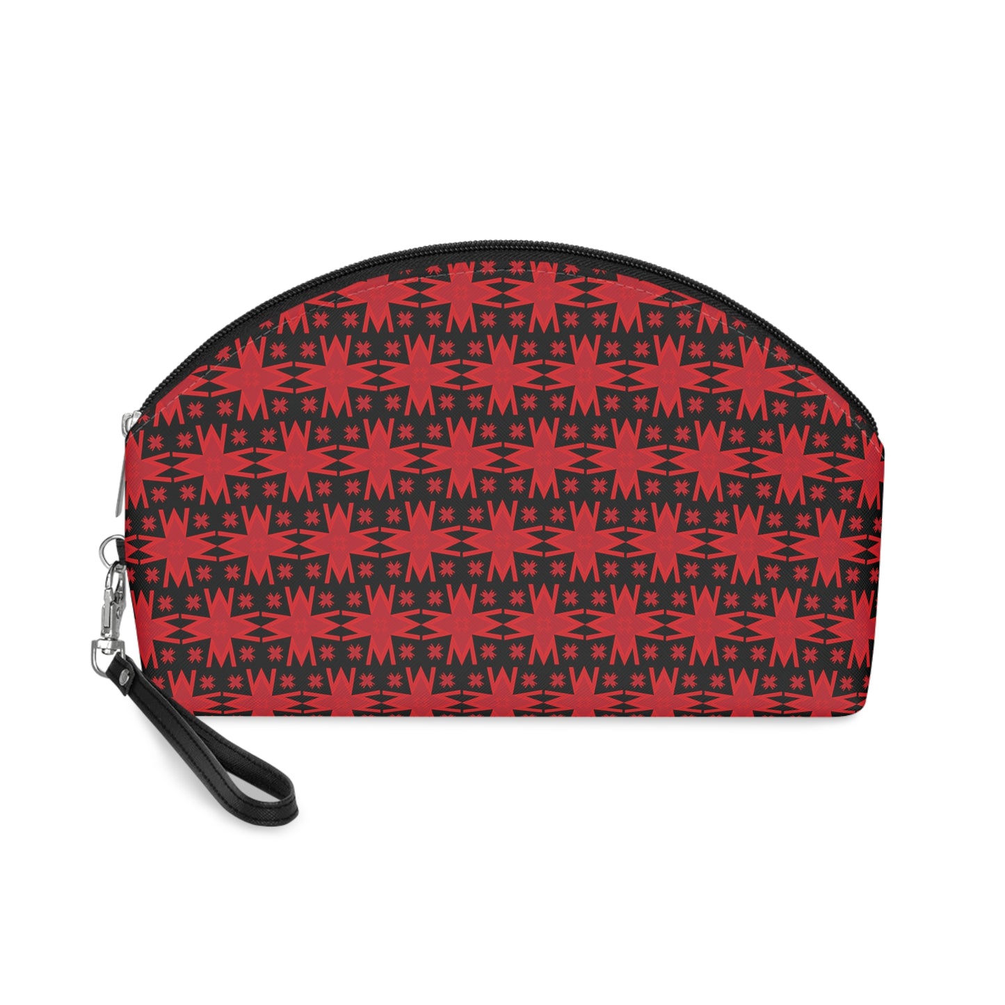 Letter Art - M - Red - Black 000000 - Makeup Bag