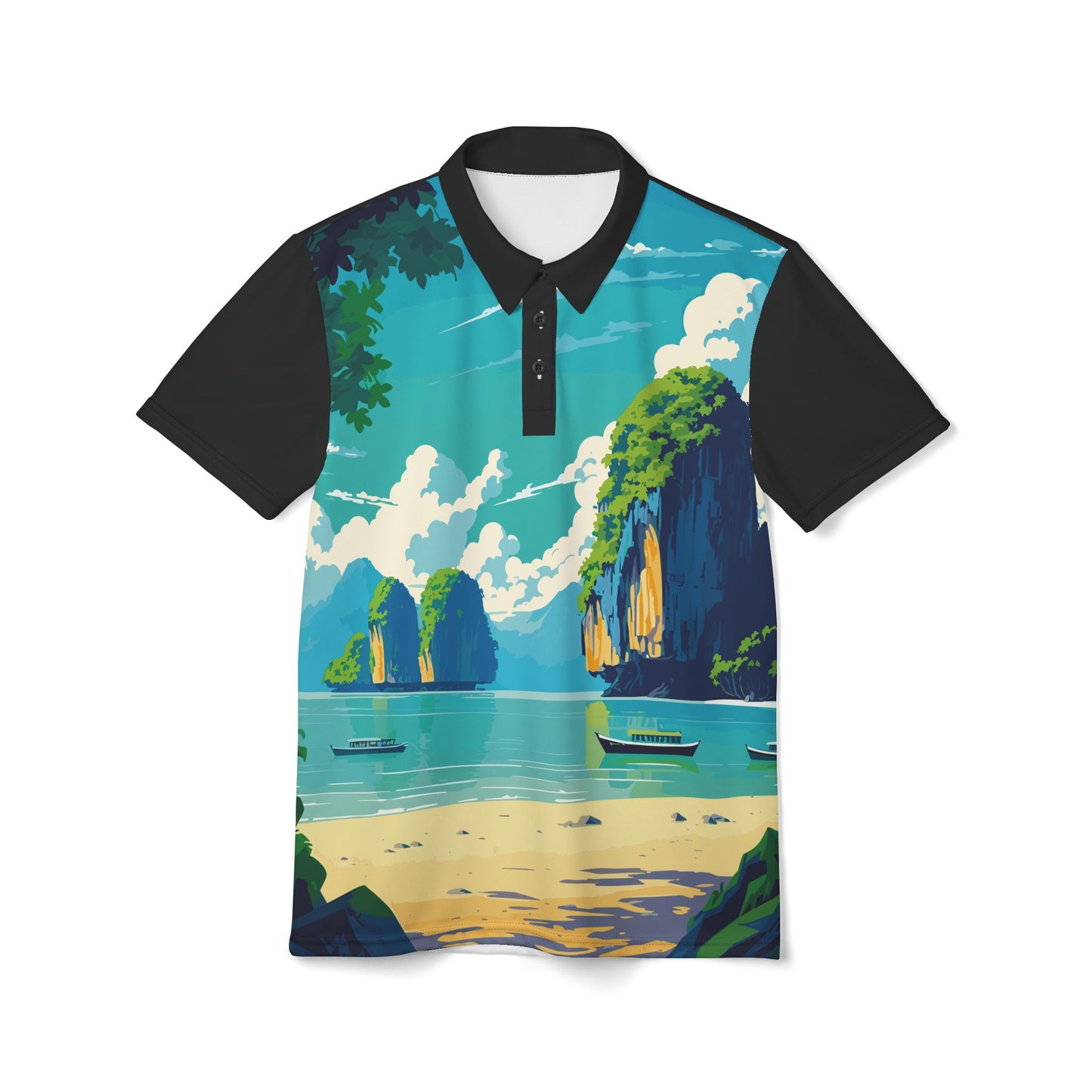 Krabi Thailand - Black - Unisex Polo Shirt