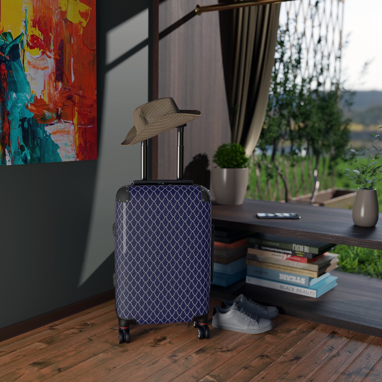 Moroccan Prints - Dark Blue - Suitcase