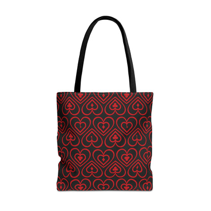 Ducks in the Deck - Red - Black 000000 - Tote Bag