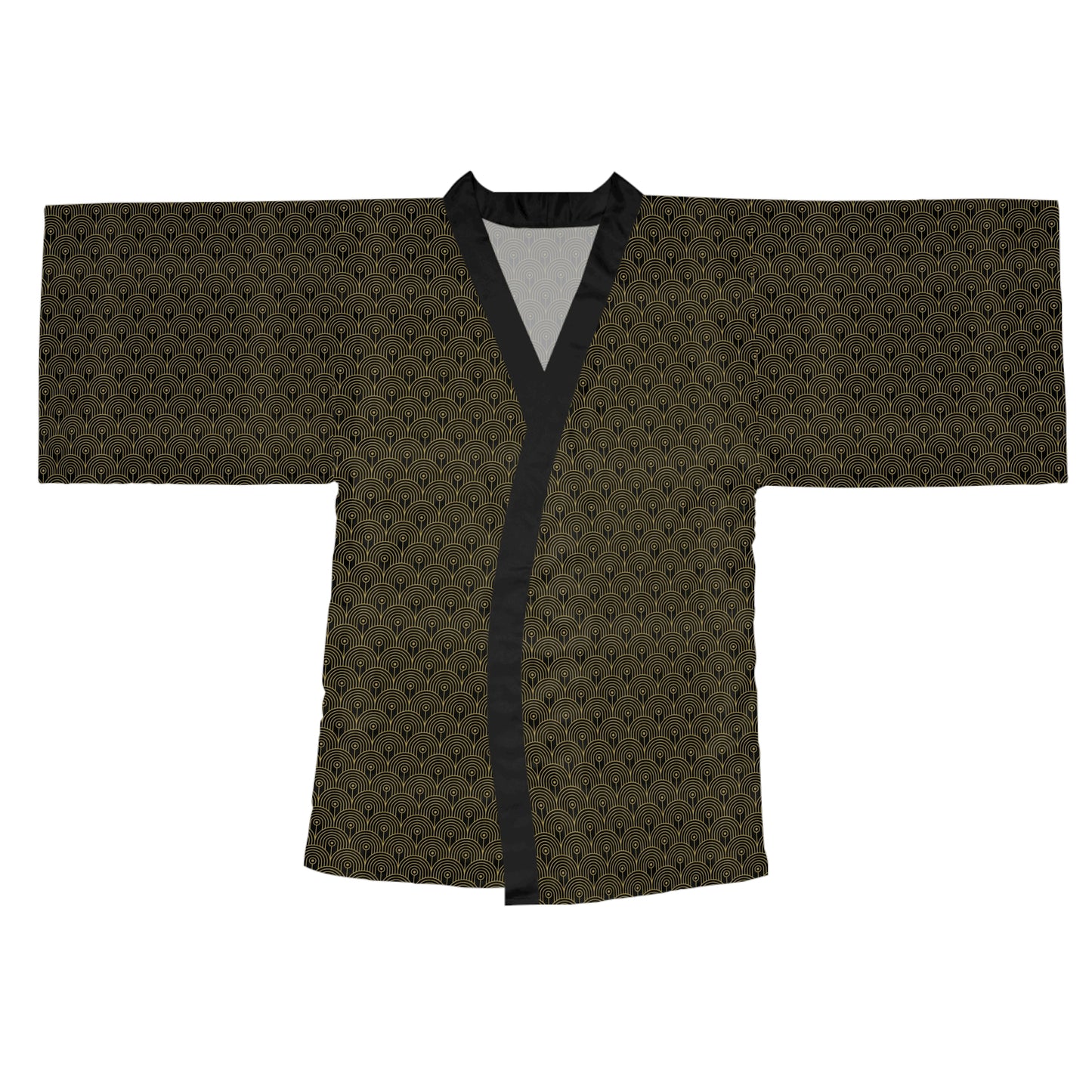 Art Deco 10 - Long Sleeve Kimono Robe (AOP)