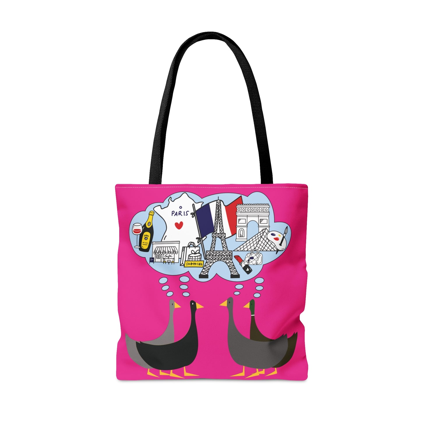 Ducks dreaming of Paris - Mean Girls Lipstick ff00a8 - Tote Bag