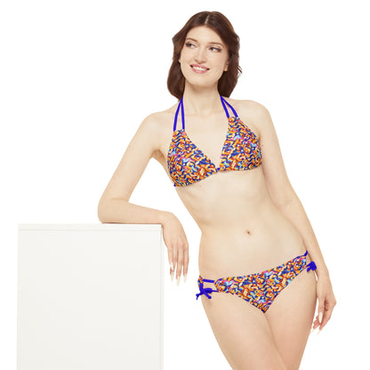 Bold Geometric pattern - Strappy Bikini Set