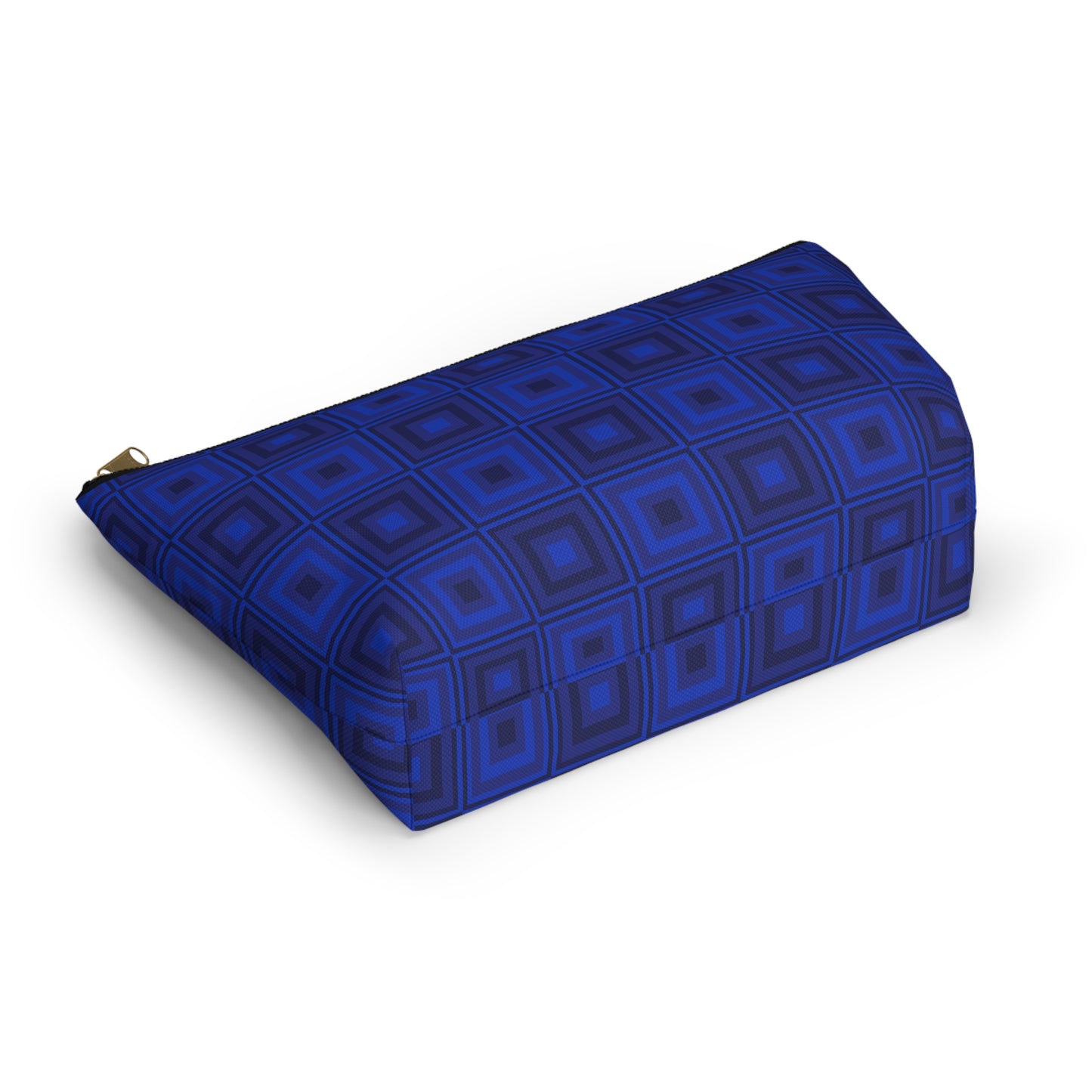 Blue Squares - Accessory Pouch w T-bottom