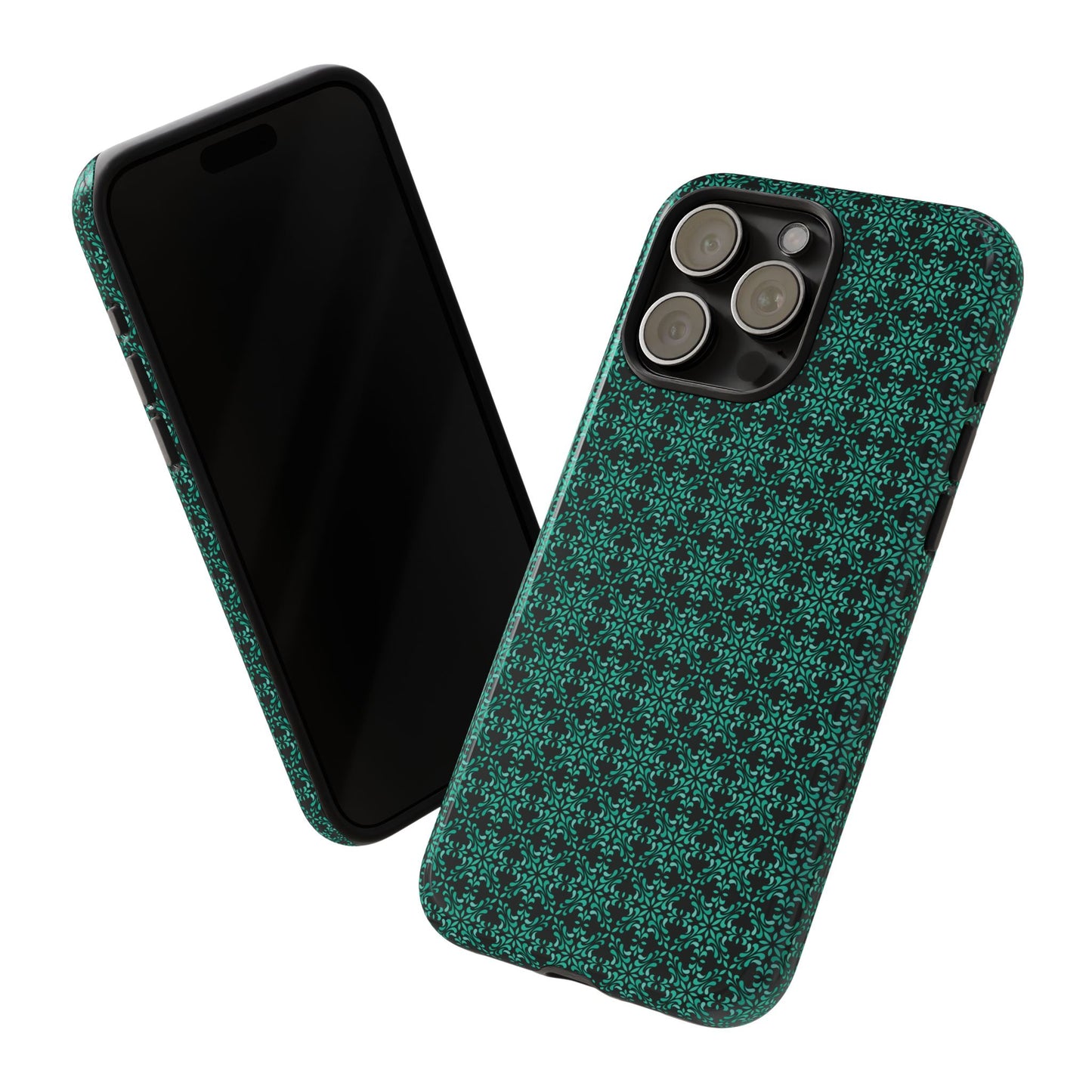 Vibrant Kaleidoscope - Turquoise - Black - Tough Cases