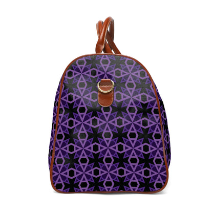 Letter Art - A - Purple - Black 000000 - Waterproof Travel Bag