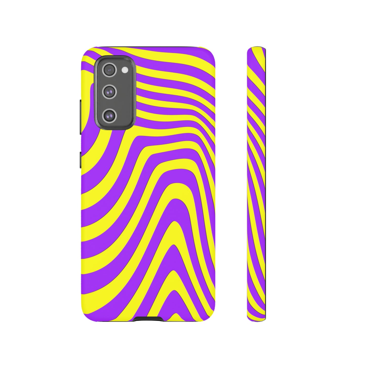 Retro wavy - yellow and purple - Tough Cases