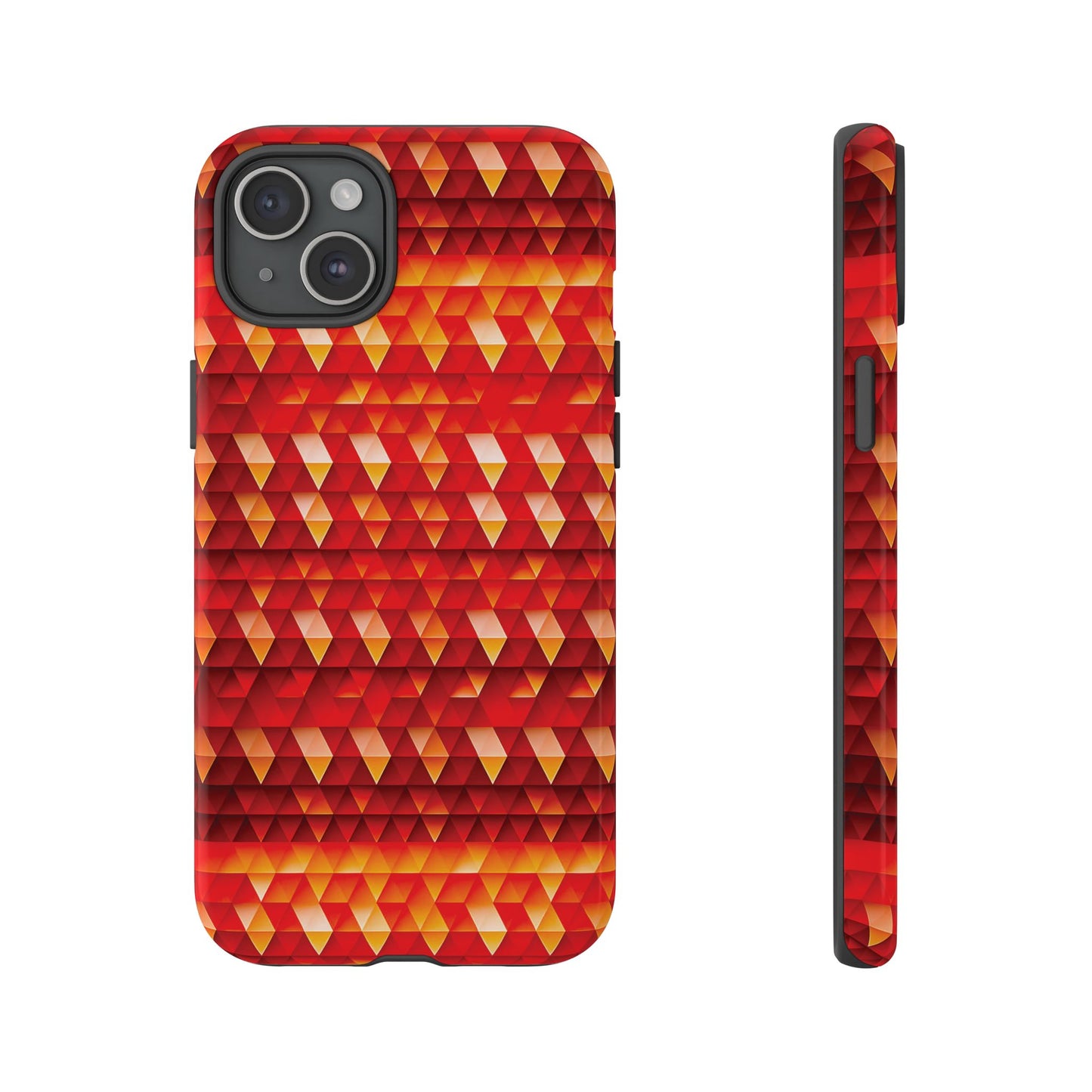 Geometric Flame - Red Triangles - Boston University Red d00000 - Tough Cases