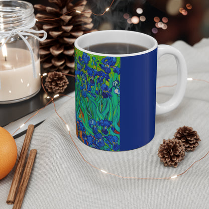 Irises - 1889 - van Gogh - Smalt 002e86 - Mug 11oz