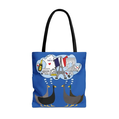 Ducks dreaming of Paris - Denim 0066cc - Tote Bag