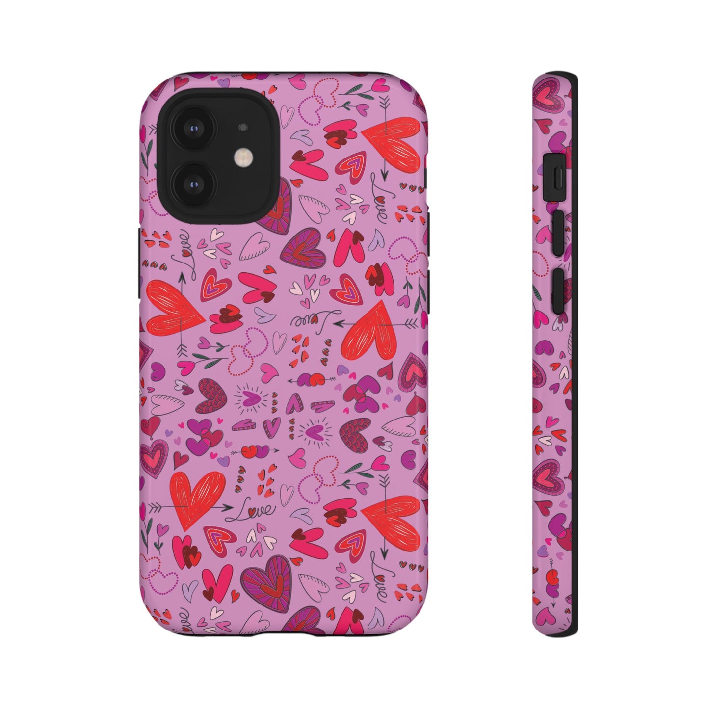 Heart Doodles - Fuschia Pink ff8eff - Tough Cases