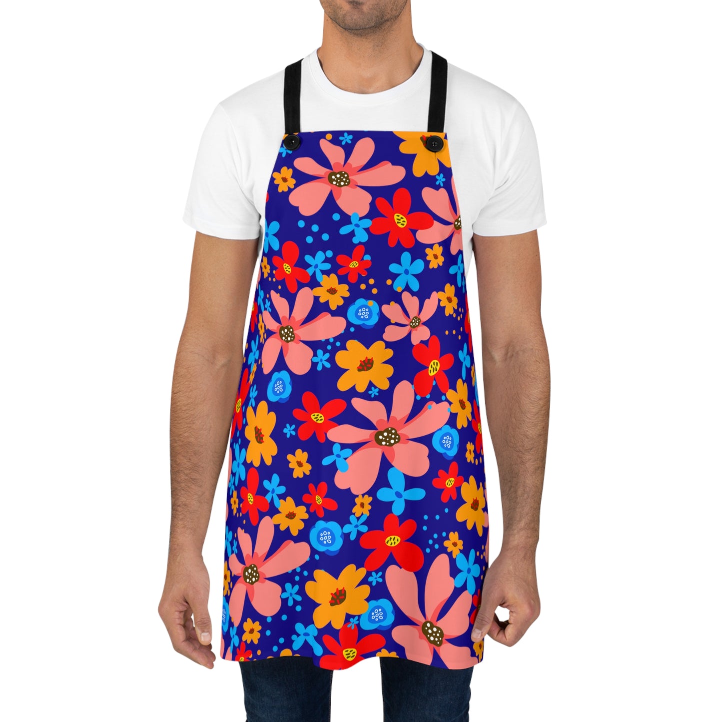 Playful Floral Print - Ultramarine 160987 - Apron