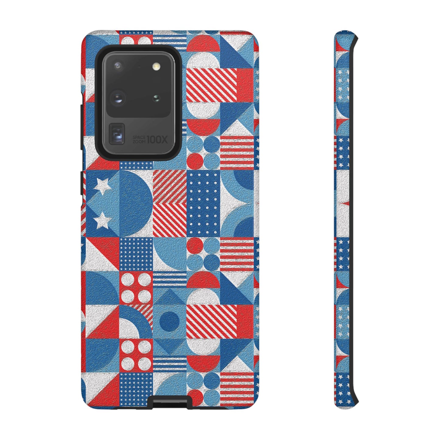 Red White and Blue Bold Pattern - BIG - Oil Paint Texture - Tough Cases