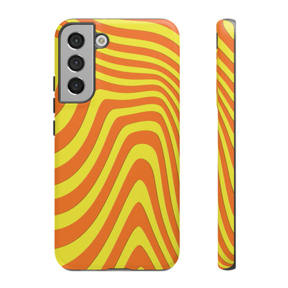 Retro wavy - Yellow and Orange - Tough Cases