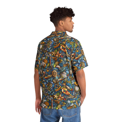 Nautical Doodles - Men's Hawaiian Shirt