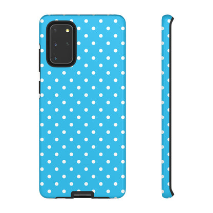 White dots on blue - Tough Cases