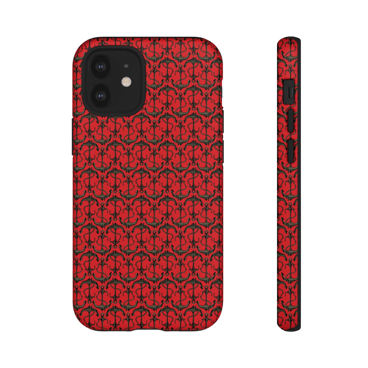 Anchors Away - Black Gray - Scarlet de0000 - Tough Cases