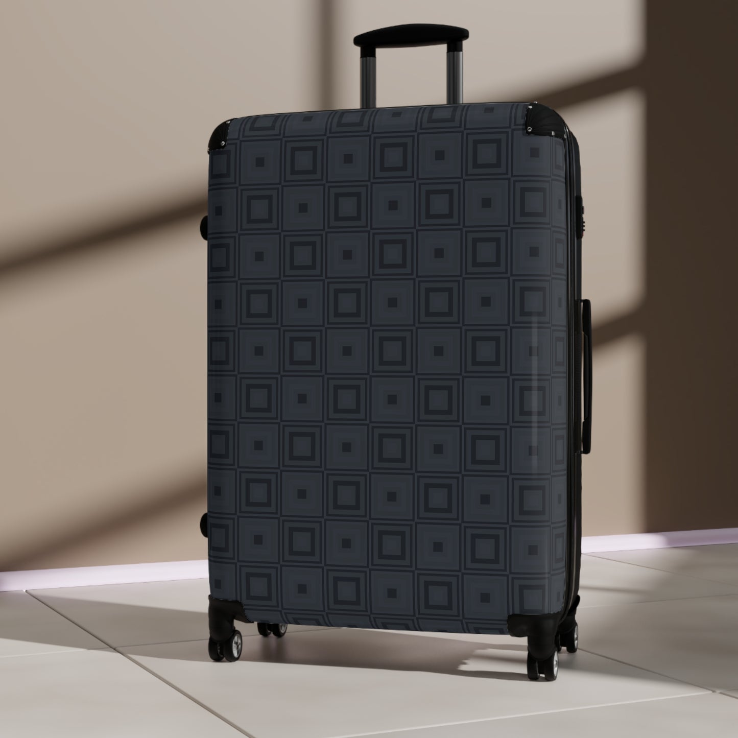 Onyx - Dark Jungle Green Squares - Suitcase