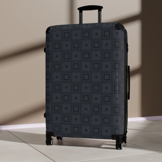 Onyx - Dark Jungle Green Squares - Suitcase