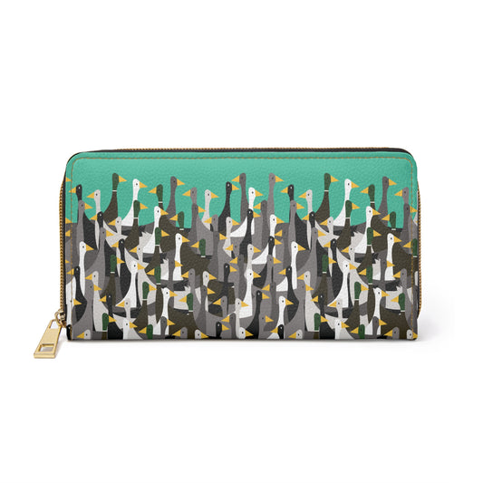 That is a LOT of ducks - Turquoise 12d3ad - Zipper Wallet