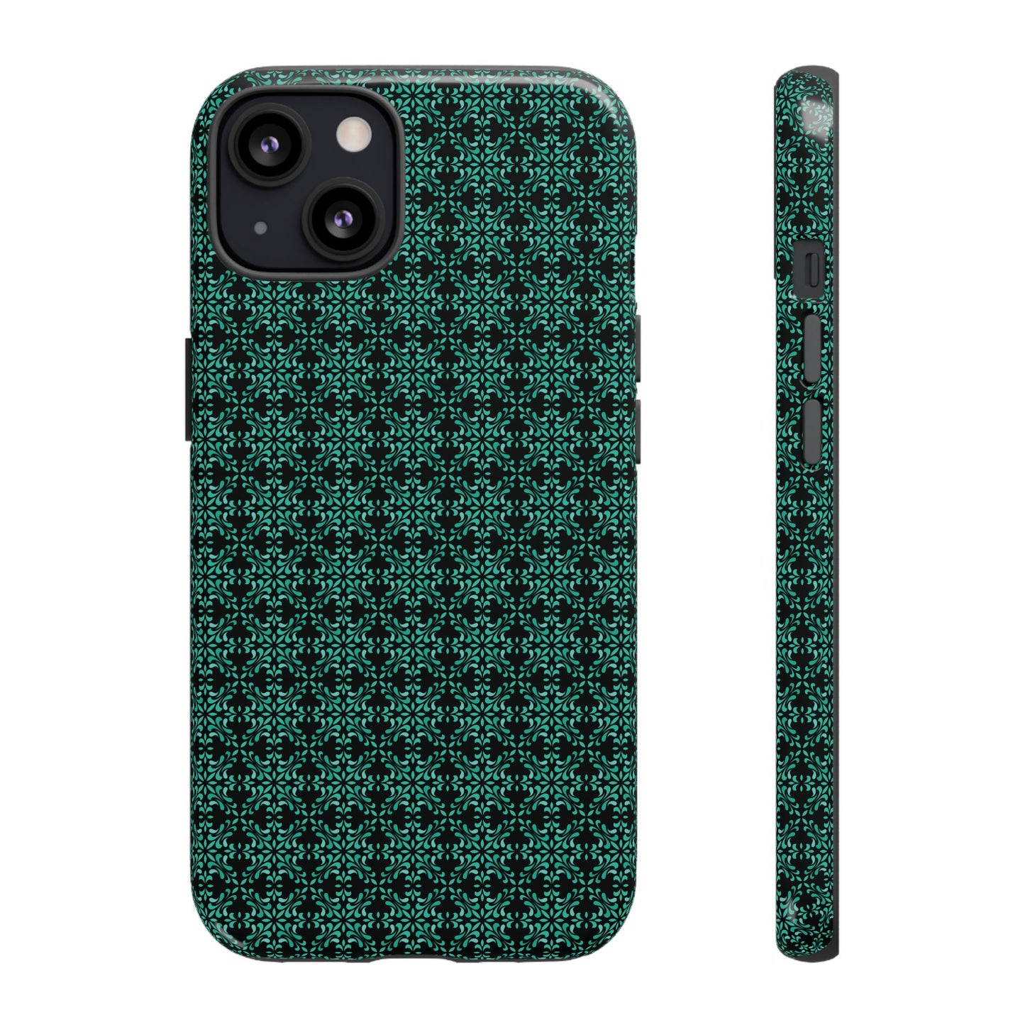 Vibrant Kaleidoscope - Turquoise - Black - Tough Cases