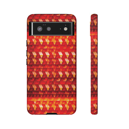 Geometric Flame - Red Triangles - Boston University Red d00000 - Tough Cases