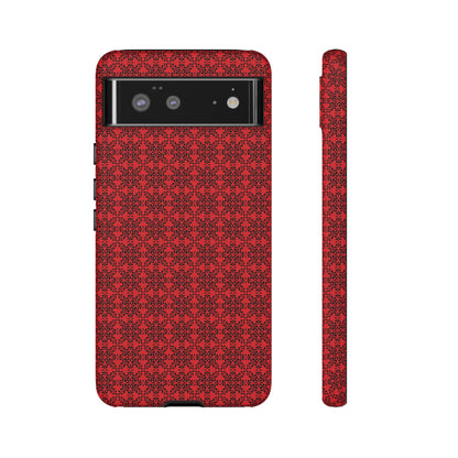 Vibrant Kaleidoscope - Black - Scarlet - Tough Cases