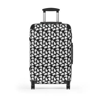 Boo - Ghosts - Halloween - Black 000000 - Suitcase