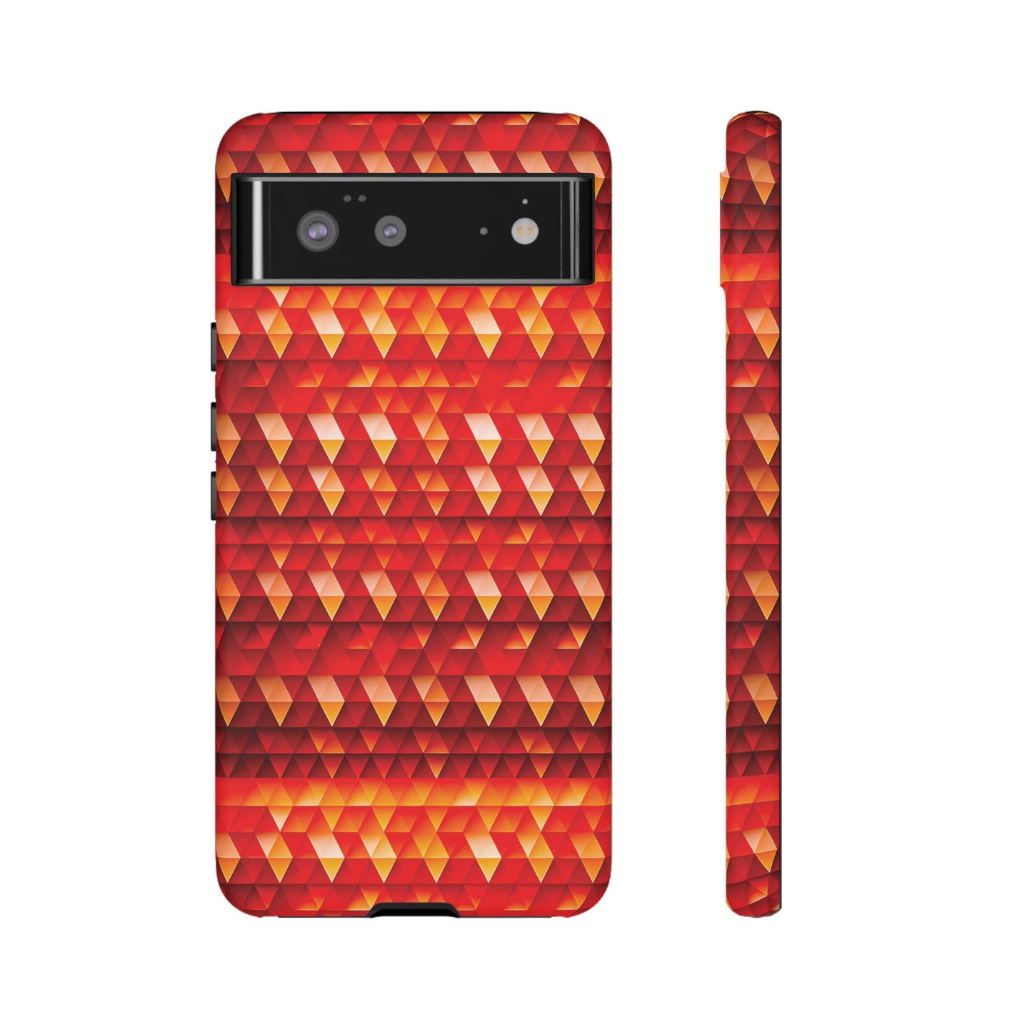 Geometric Flame - Red Triangles - Boston University Red d00000 - Tough Cases