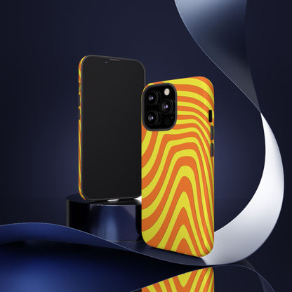 Retro wavy - Yellow and Orange - Tough Cases