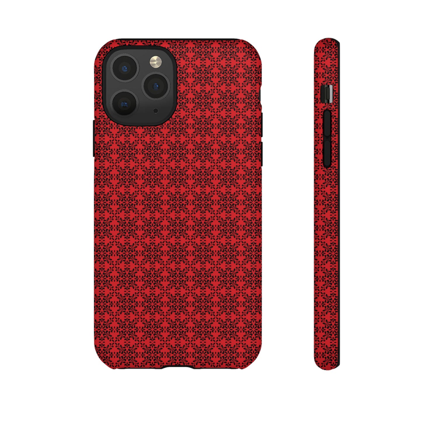 Vibrant Kaleidoscope - Black - Scarlet - Tough Cases