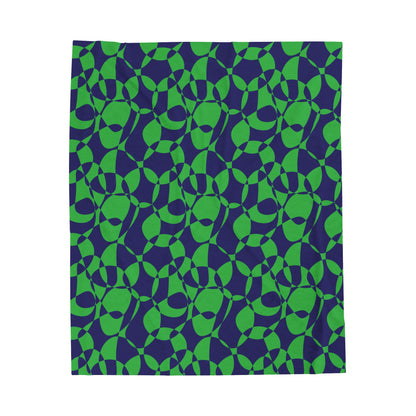 Sapphire Swirl - Lime Green - Velveteen Plush Blanket