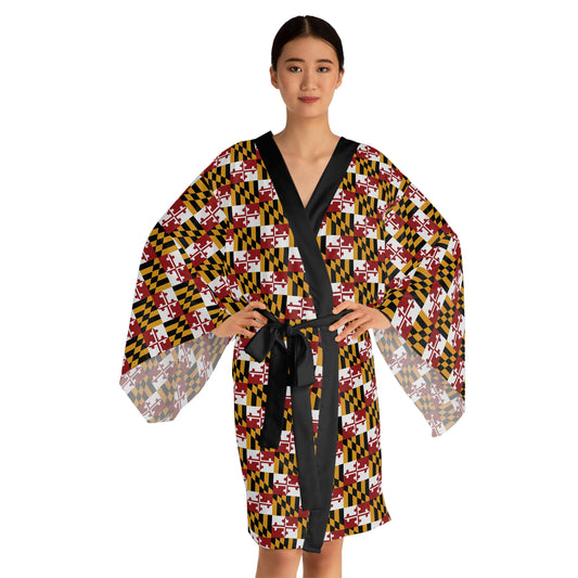 Celebrate Maryland - Long Sleeve Kimono Robe (AOP)